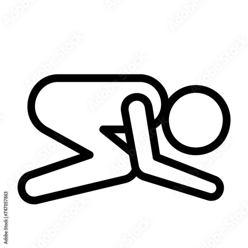 prostrate outline icon