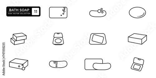 bath soap icon collection. vector icon templates can be edited and resized.
