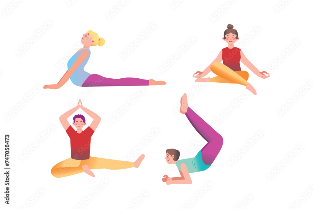 Mini Set of Yoga Poses | Yoga Exercise Series Mini Set of Yoga Poses | Yoga Exercise Series