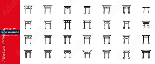 Chinese house icon set, chinese template icon.