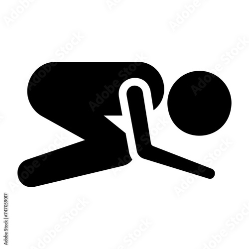 prostrate glyph icon