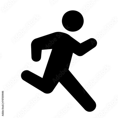 run glyph icon