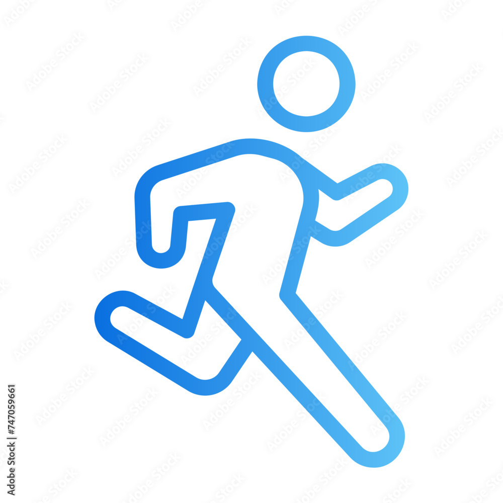 run gradient icon run gradient icon