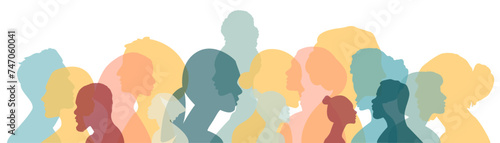 People of different ethnicities stand side by side together.