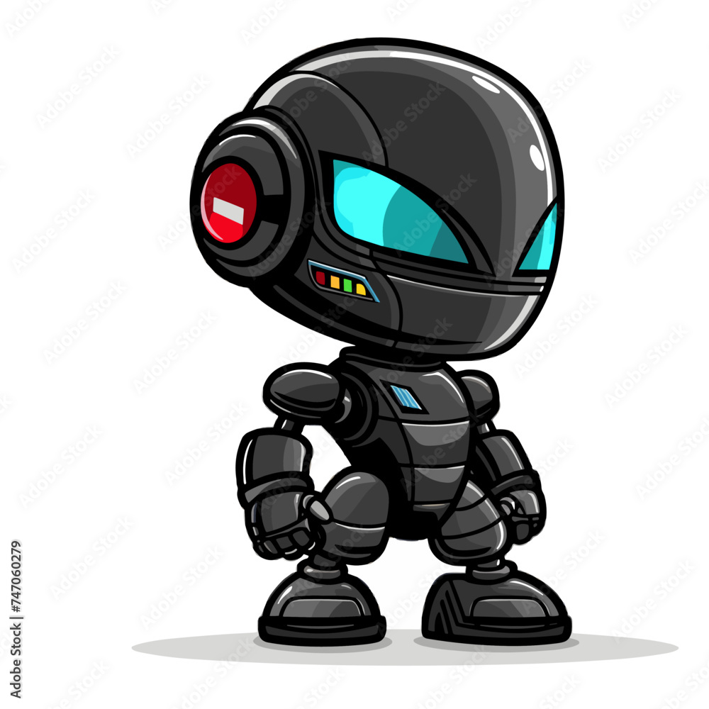 Cute cartoon robot. Vector illustration of a robot isolated on white background. Cute cartoon robot. Vector illustration of a robot isolated on white background.