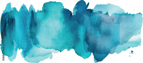 watercolor abstract isolated background blue, turquoise, and teal colors
