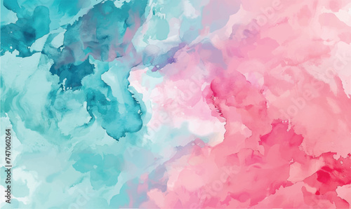 watercolor abstract isolated random pattern Light pink and emerald colors