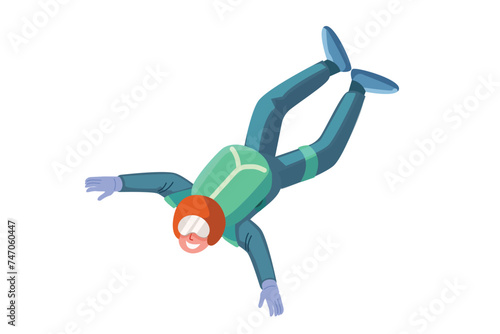  Skydiving Extreme Sports Illustration