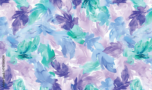 watercolor abstract background lavender, sky blue, and mint colors
