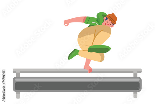 Parkour Extreme Sports Illustration