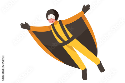 Wingsuit Jumper Extreme Sports Illustration