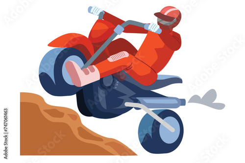 Motocross Extreme Sports Illustration