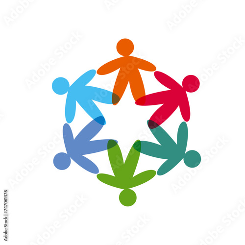 logo business design- collaboration, partenaire,entreprenariat, travail d'équipe