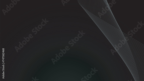 Black abstract gradient background wallpaper design vector image with curve line for backdrop or presentation