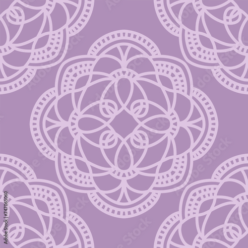 Seamless pattern with mandala ornament. The print is well suited for textiles, wallpaper and packaging.