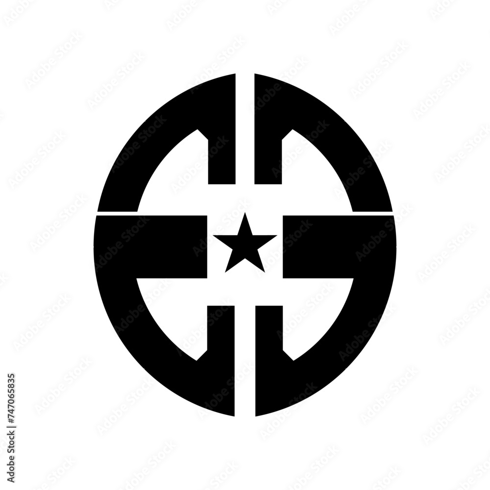 Obraz premium double e initial lettering monogram logo design