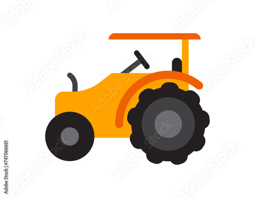 tractor illustration for coloring book template, tractor for kid worksheet printable