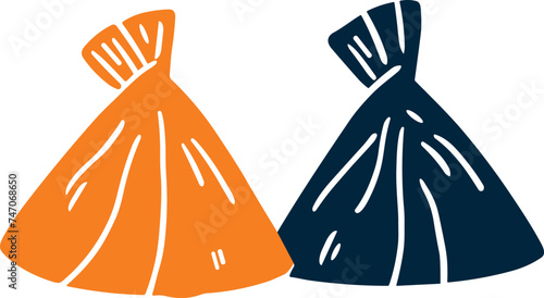 isolate dim sum flat style on background