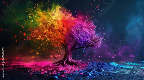 Colorful Tree Explosion
