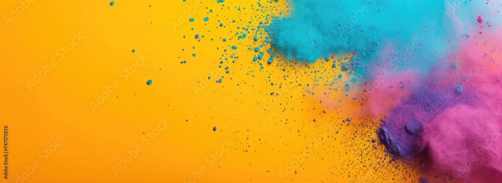 Colorful Paint Splattering - Create a Bright and Vibrant Art Piece