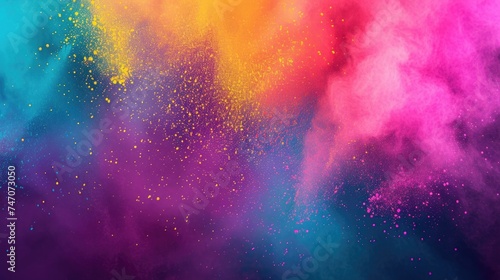 Colorful Paint Splatter Explosion - Dynamic and Vibrant © shelbys