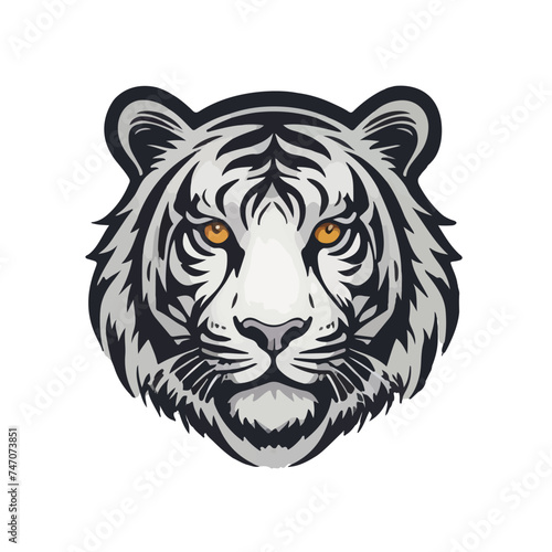 Fototapeta Naklejka Na Ścianę i Meble -  White Tiger Icon Symbol 