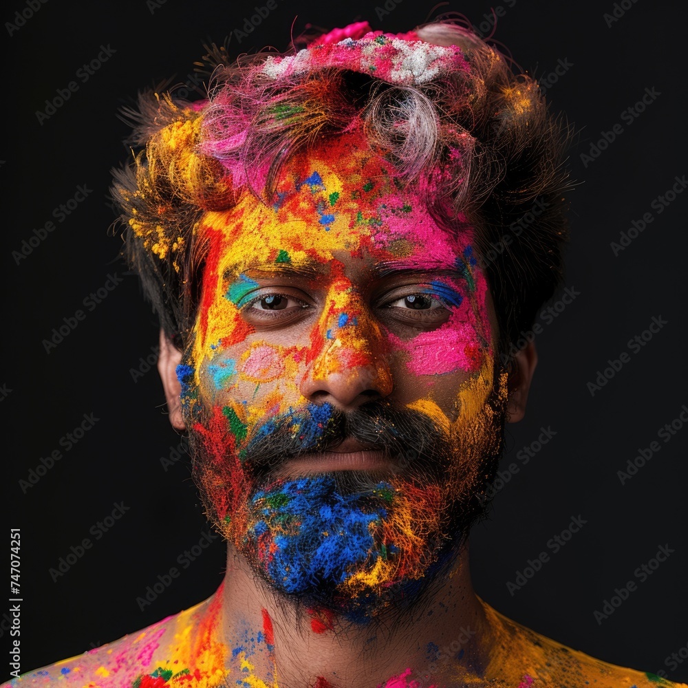 The Colorful Man. Fictional Character Created By Generated By Generated AI. The Colorful Man. Fictional Character Created By Generated By Generated AI.