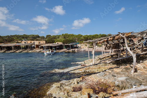 traditional dry dock, S´Algar, Formentera, Pitiusas Islands, Balearic Community, Spain