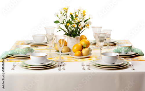 A Beautiful Table Overflowing with Joy Isolated on Transparent Background PNG.