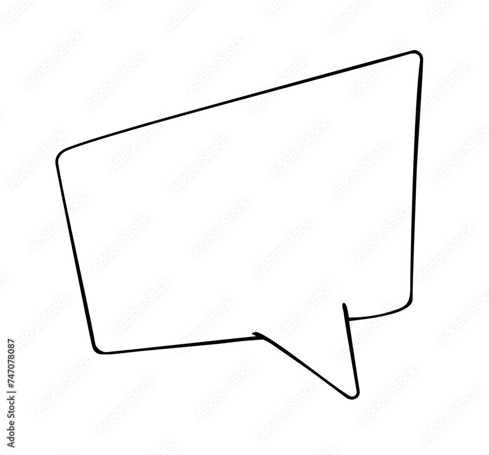 Vector Comics Speech Bubble Shape Object Vector Comics Speech Bubble Shape Object