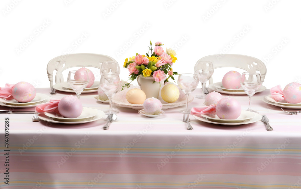 Explore a Uplifting Easter Dinner Atmosphere Festivity Isolated on Transparent Background PNG.