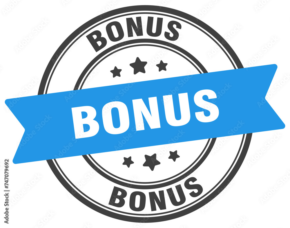 Fototapeta premium bonus stamp. bonus label on transparent background. round sign