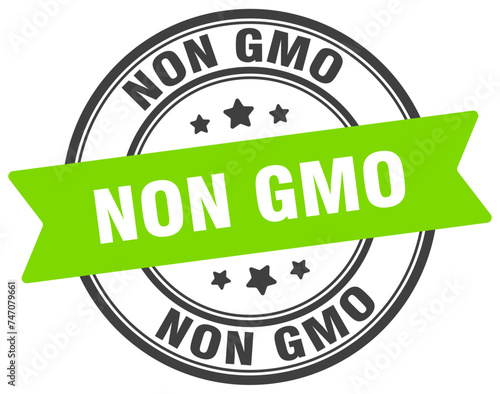 non gmo stamp. non gmo label on transparent background. round sign