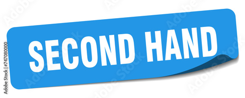 second hand sticker. second hand label