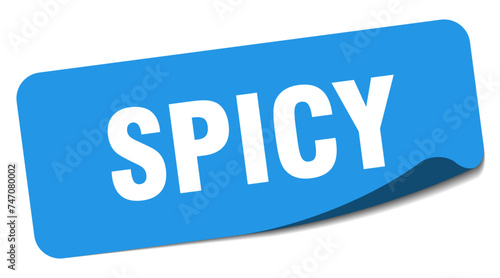 spicy sticker. spicy label