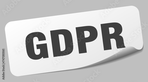 gdpr sticker. gdpr label