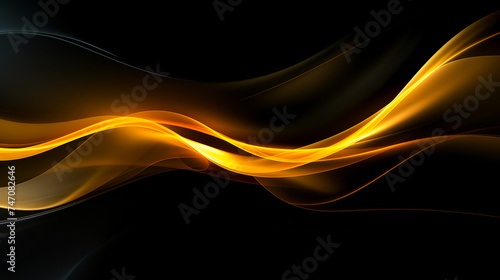 Abstract dark yellow curve background