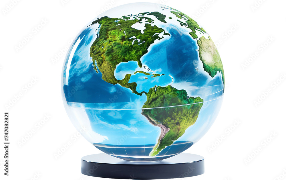 Globe Featuring Augmented Reality Technology Isolated on Transparent Background PNG.