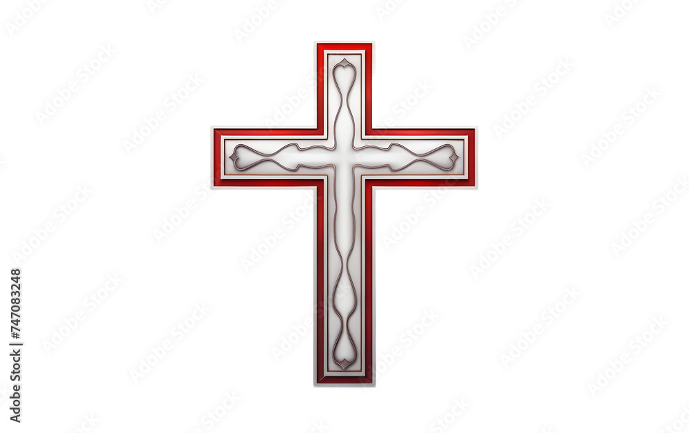 Graphic Illustration Featuring the Cross Isolated on Transparent Background PNG.