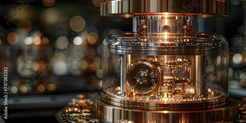 Quantum Computing Core: A beacon of processing power, solving logistical problems in a fraction of a second, drives industrial innovation.
