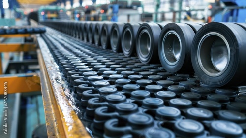 A tire and gasket factory specializes in durable, flexible rubber goods designed for resilience. photo