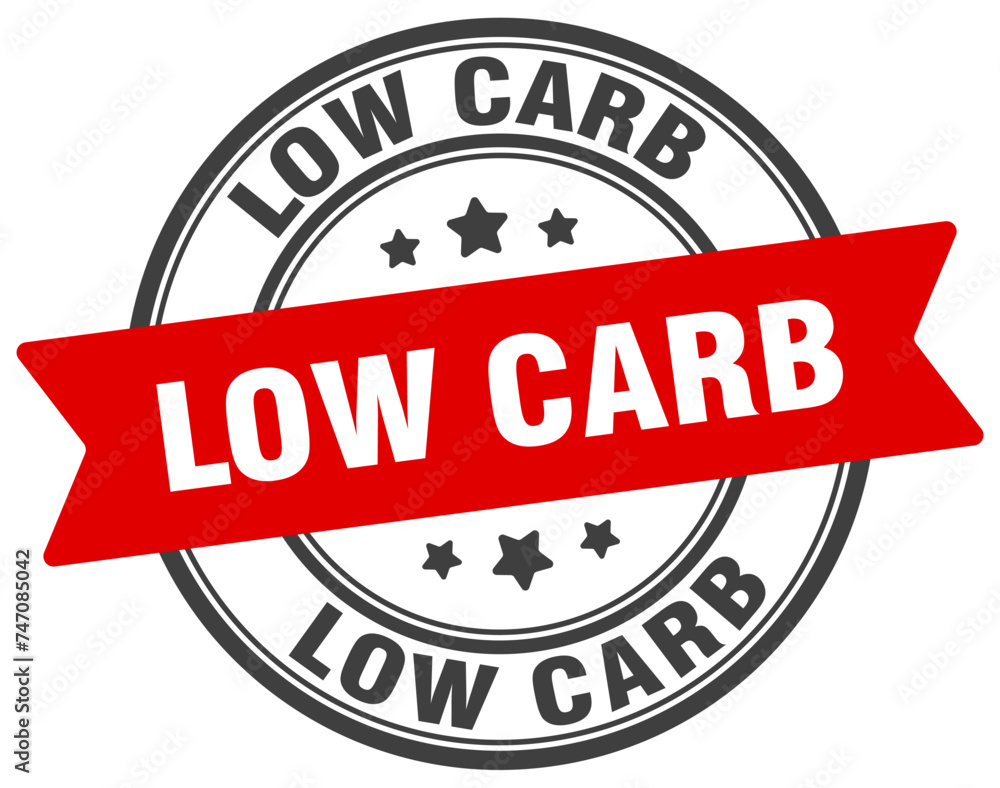 low carb stamp. low carb label on transparent background. round sign low carb stamp. low carb label on transparent background. round sign