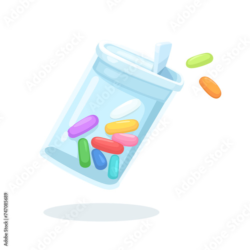 Candy In Box Product Cartoon Illustration Vector