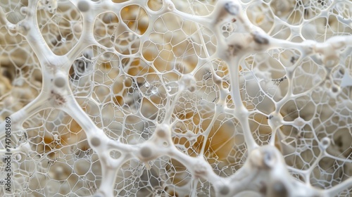 Fungal Mycelium Network Expanding on Nutrient Agar