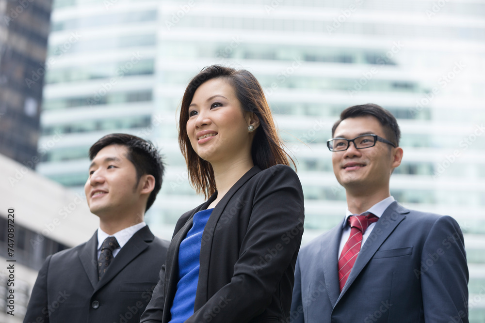 Portrait of Asian business partners. Portrait of Asian business partners.