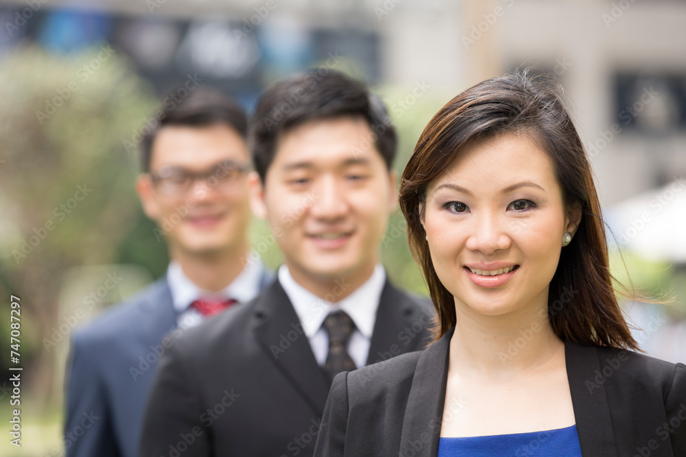 Portrait of Asian business partners. Portrait of Asian business partners.
