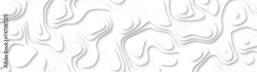 3d render, abstract white paper background. Paper cut vector art background banner texture. multi layer cutout geometric pattern on vector, Abstract soft white background with waves.