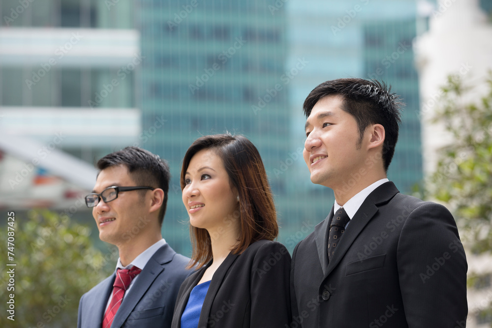 Portrait of Asian business partners. Portrait of Asian business partners.