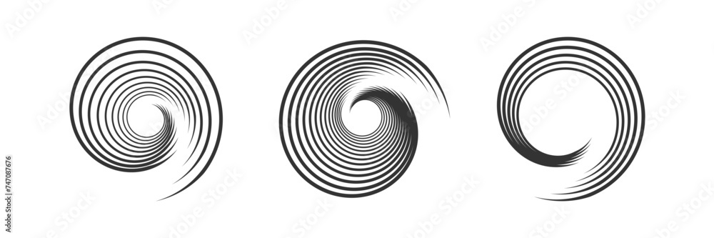 Set of Spiral Design Elements. Abstract Swirl Icons. Set of Spiral Design Elements. Abstract Swirl Icons.