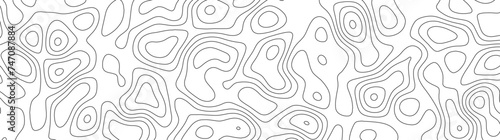 Abstract geographic curved, vector illustration. seamless textrue, vintage waves. Panorama view multicolor wave curve line. Topography map pattern, swirl line. white paper curved reliefs background.